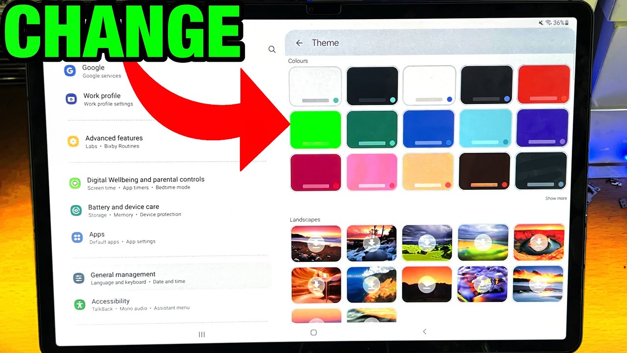 How To Change Keyboard Wallpaper or Theme on Galaxy Tab S8 / S8 Plus ...