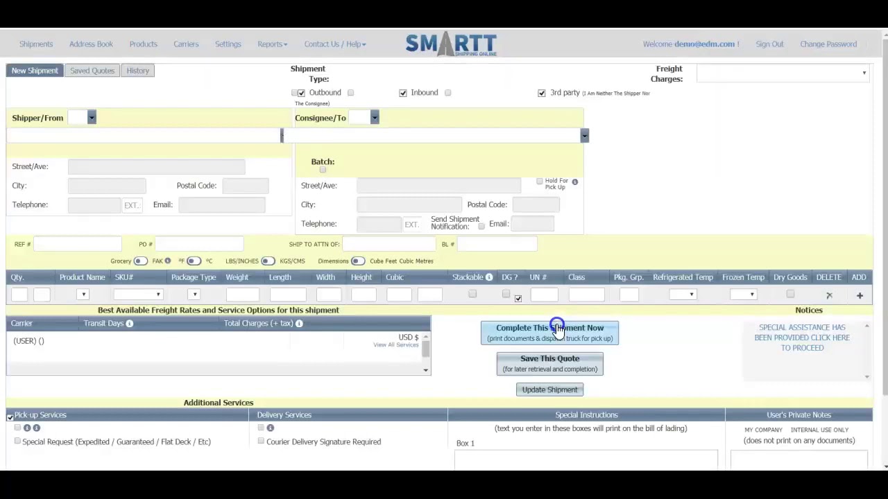 Smartt Software Using Private Notes - CSS SMARTT Shipping Software - YouTube