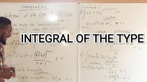 Integral of the type f^n (X) f