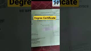 Convocation certificate Ms university degree certificate #shorts #degree