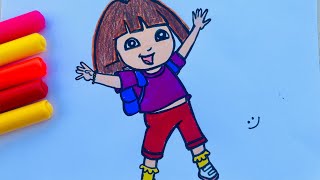 How to Draw Dora the Explorer Cartoon Step byStep |Dora The Explorer Cartoon Video |Easy Drawing kid