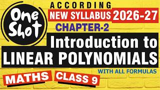 Ganita Manjari Class 9 Chapter 2 One Shot | New NCERT 2026-27 | Introduction to Linear Polynomials