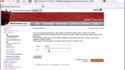 Webgoat - JSON Injection