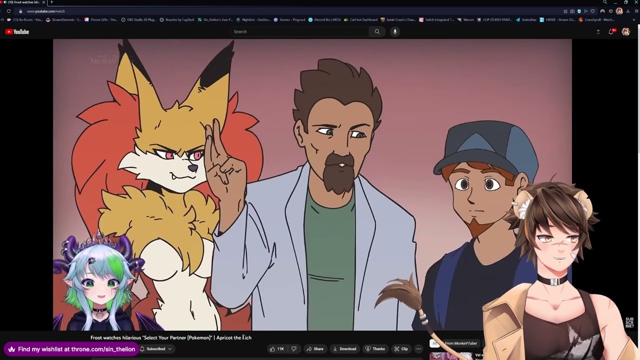 Lion reacts | Vshojo select your Partener [Pokemon]
