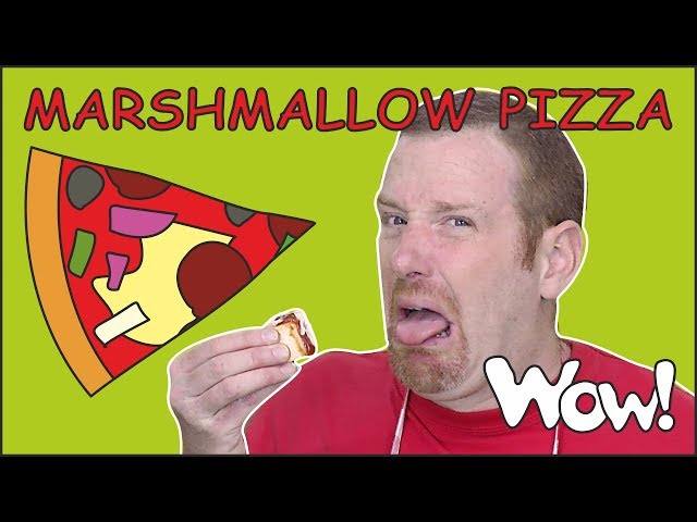 Perfect Marshmallow Pizza Story from Steve and Maggie NEW | Food for Kids Stories | Wow English TV class=