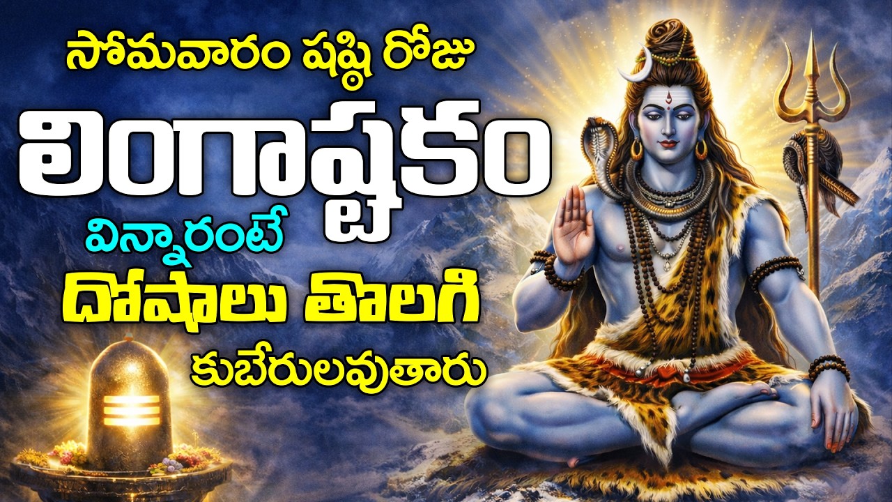 సోమవారం షష్ఠి రోజు లింగాష్టకం వింటే దోషాలు తొలగి కుబేరులవుతారు || Lord Shiva || Shiva Lingashtakam