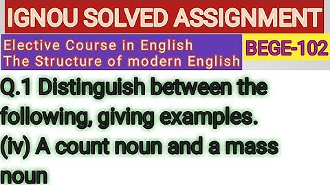IGNOU SOLVED ASSIGNMENT BEGE-102 Q.1(iv)