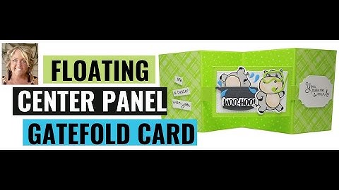 Floating  Center  Panel  Gatefold  Hippest  Hippo  Card