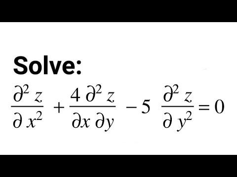 Solve: (D²+4DD' -5D'²)z= 0 | Linear Homogeneous PDE of nth order with ...