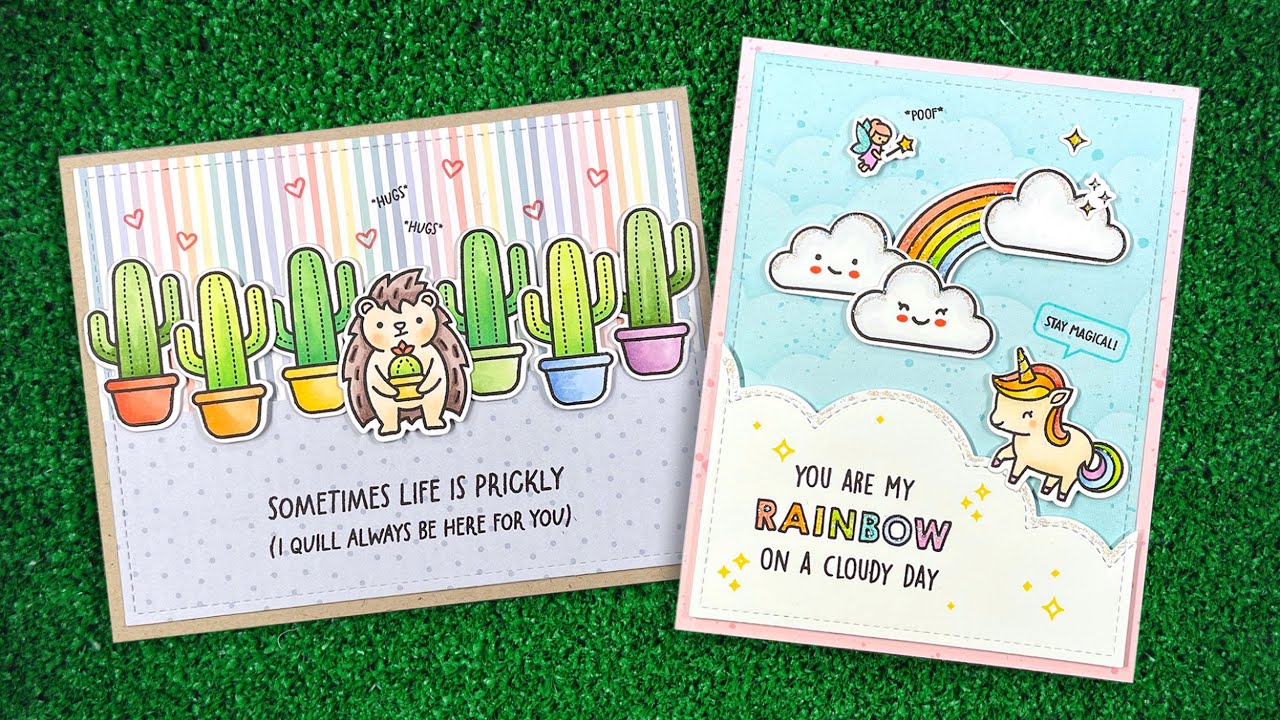 Intro to Sometimes Life is Prickly & My Rainbow + 2 cards from start to finish