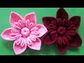ถักดอกไม้ไหมพรม#ถักโครเชต์ดอกไม้#crochetflower#งบไม่เกิน50บาท