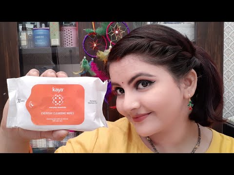 Kaya everyday cleansing wipes review and demo | skin care | makeup remover | RARA