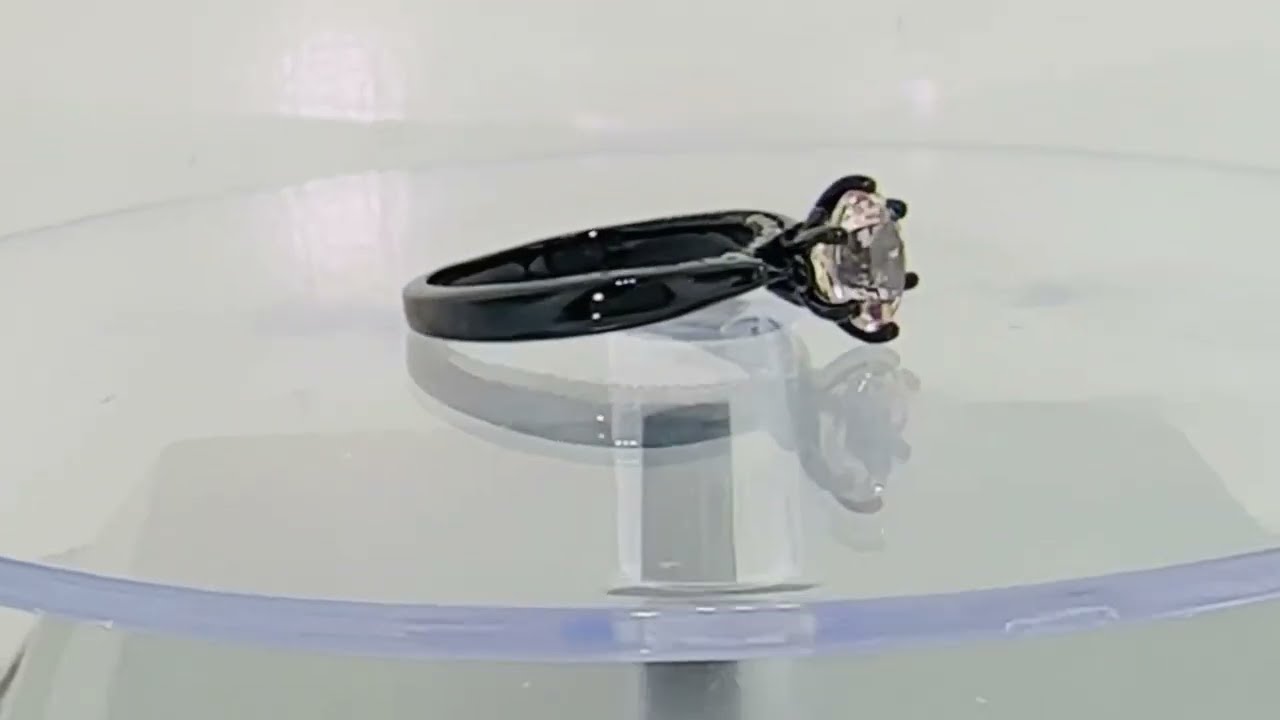 Morganite Engagement Ring Unique Certified Black Gold