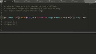 Python - coins change problem.