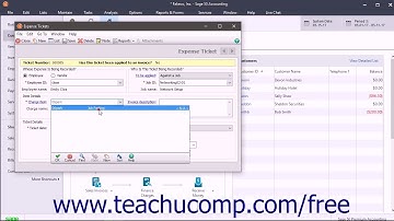 Sage 50 2018 Tutorial Entering Expense Tickets Sage Training