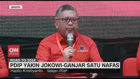 PDIP Yakin Jokowi-Ganjar Satu Nafas