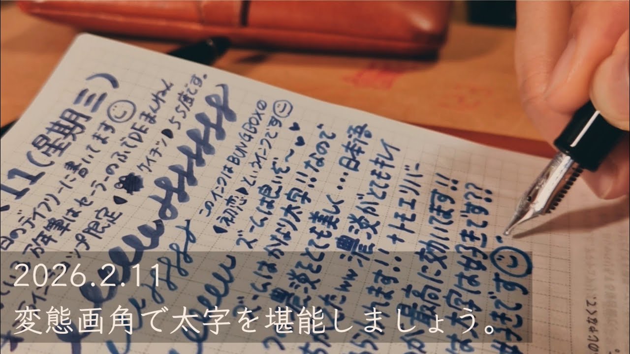 🎀変態角度動画🎀私はこの角度が大好きなので万年筆でやってみる!!