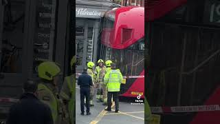 London Bus crashed into a building