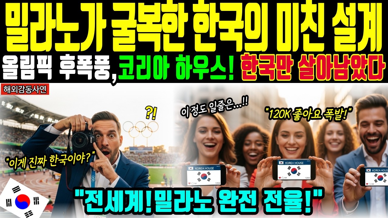 해외감동사연 올림픽 끝난 밀라노 초비상! 한국의 미친 10가지 설계에 전 세계가 경악한 기적