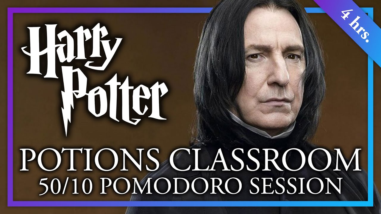 POTIONS CLASSROOM AMBIENCE - 50/10 Long Harry Potter Pomodoro Session - Severus Snape ASMR