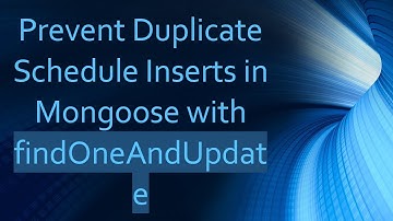 Prevent Duplicate Schedule Inserts in Mongoose with findOneAndUpdate