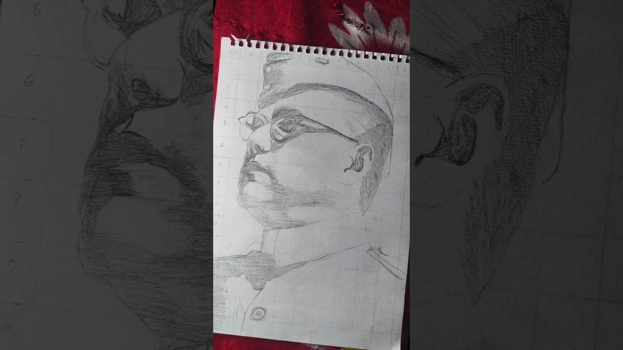 Netaji Subhash Chandra Bose drawing tutorial 🥰♥️