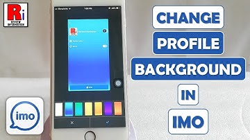 CHANGE PROFILE BACKGROUND IN IMO