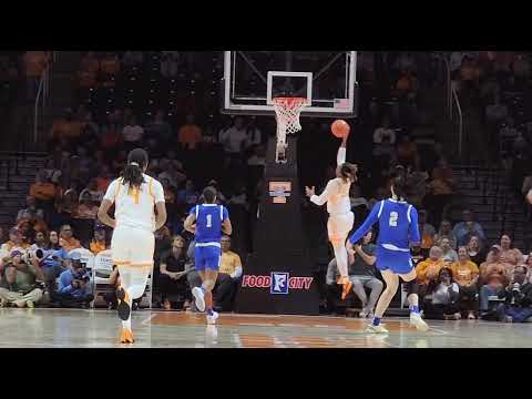 Talaysia Cooper takes it to the hoop Tennessee Lady Volunteers Basketball vs Middle TN Blue Raiders