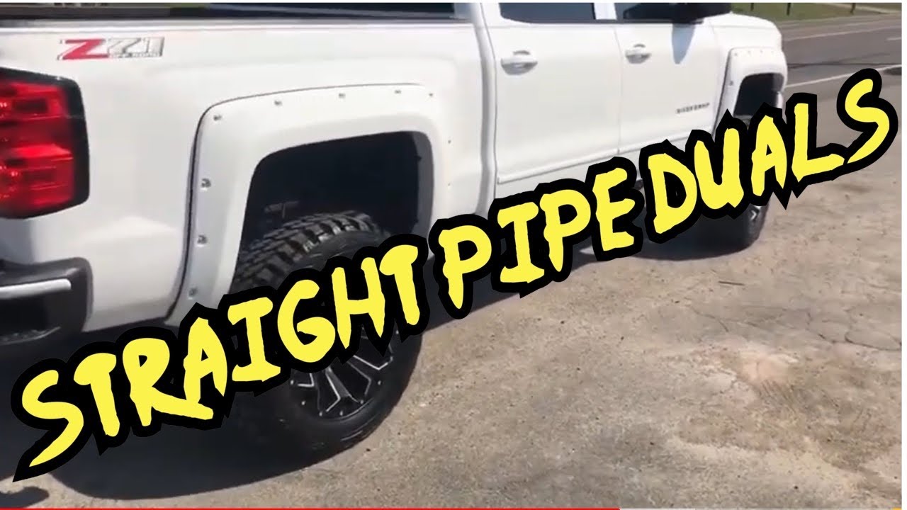 2018 Chevy Silverado z/71 DUAL EXHAUST w/ Straight Pipes!! - YouTube