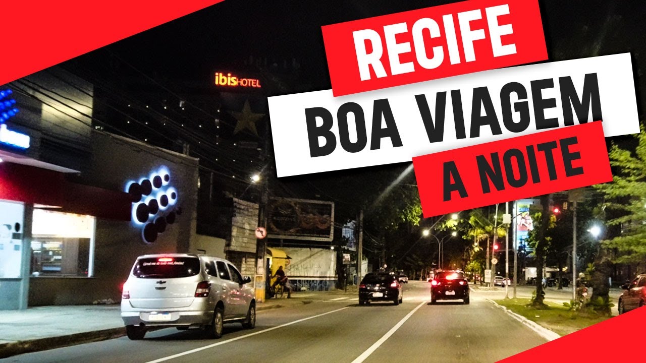BELA NOITE NO BAIRRO DE BOA VIAGEM EM RECIFE-PE