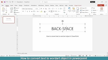 How to convert text to word art object in PowerPoint