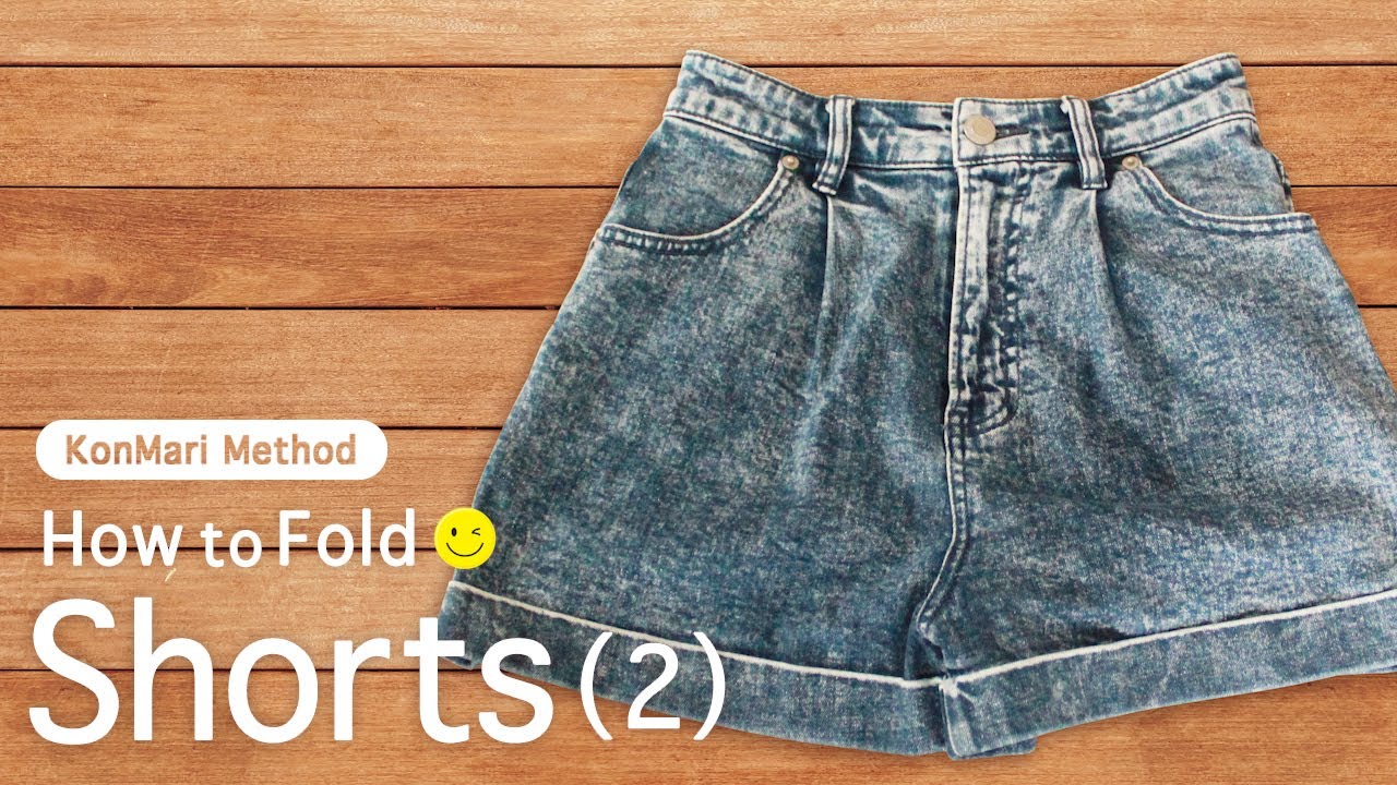 KonMari Method How to fold Shorts (2) English edition YouTube
