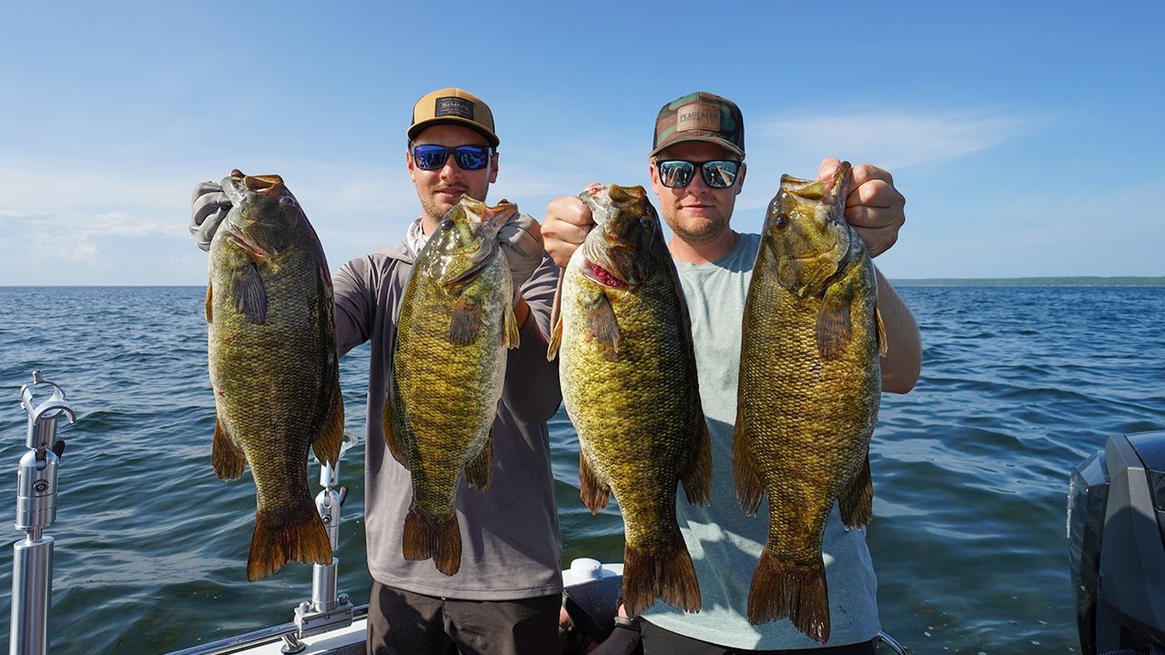 BIG WATER Smallmouth Bass Fishing (Tube Bite)