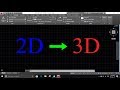 Convert 2D to 3D objects in AutoCAD