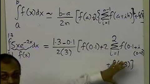 Multiple Segment Trapezoidal Rule: Example Part 1