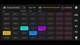 dj loop pads - drum and bass easy to play. soundtrack created by notsosimple