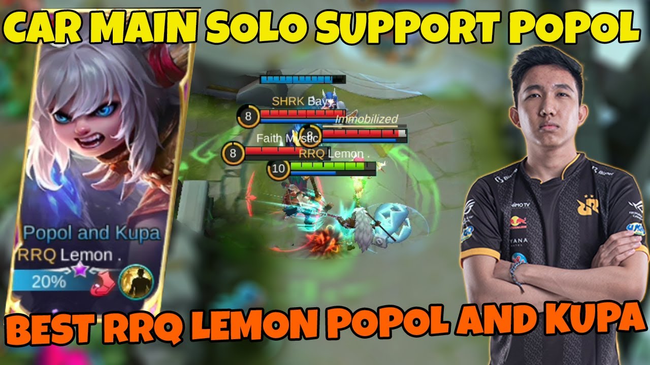 ALIEN LEMON MAH BEBAS, CARA MAIN POPOL & KUPA SOLO SUPPORT DARI RRQ LEMON MOBILE LEGENDS #rrqlemon