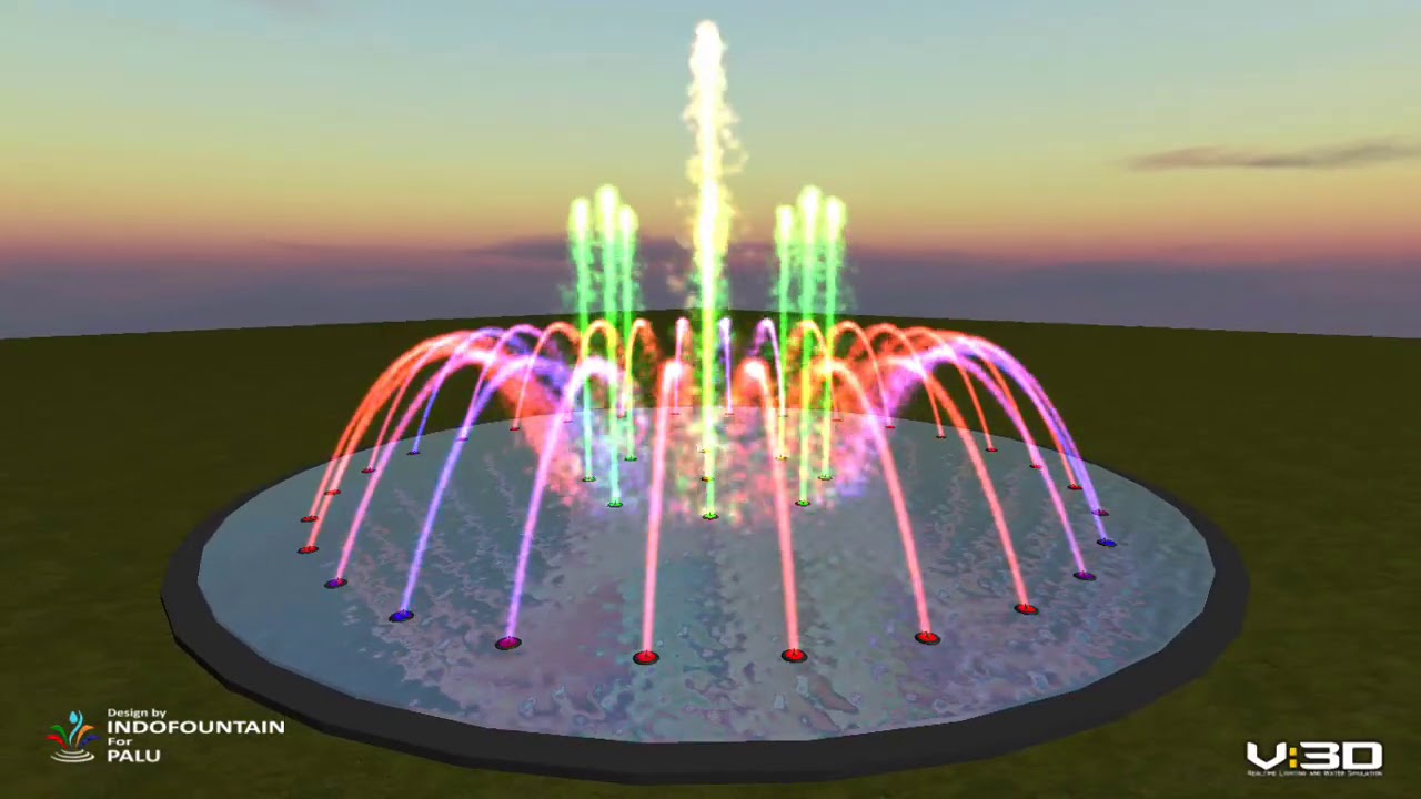 Keindahan Video Air Mancur Menari PALU Sulawesi Tengah Indonesia, HP/WA: 08175117997