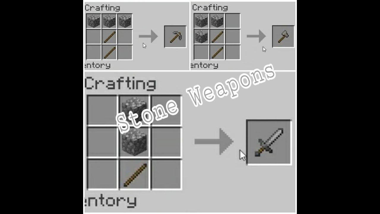 Making Weapons with Stone [ Minecraft ] #2 - YouTube