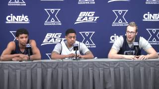 Xavier Press Conference: Dee Davis, Andrew Mitchell, Matt Stainbrook (2-27-15)
