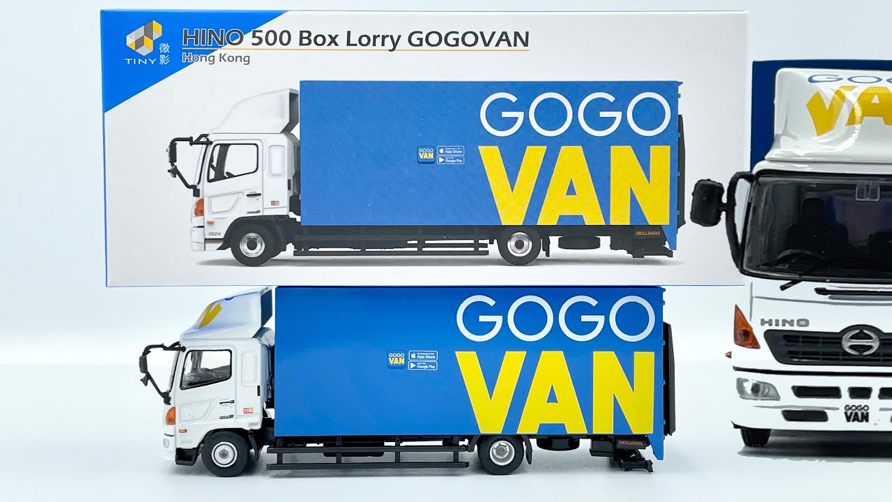 日野 レンジャー TINY HINO 500 GOGO VAN Box Lorry TRUCK 1/76