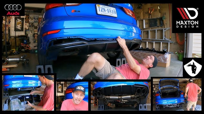 INSTALLING RS3 MAXTON DESIGN REAR DIFFUSER ON MY AUDI S3 8V! (Inc