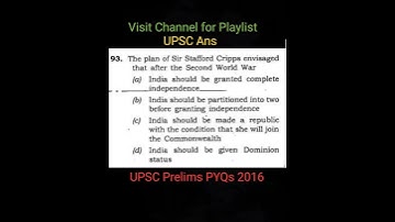 Part 16 : UPSC CSE PYQs 2016 | Modern history #upscpyqs #upscshorts #upsc #upscsimplified