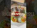 We’ve been eating too much recently, so I made healthy rice paper roll! Yum! #cooking #camping #food