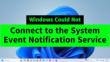 Failed to Connect to a Windows Service {Windows could not connect to the System Event ...} Two Steps