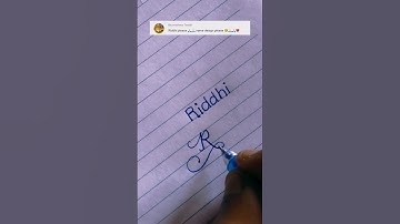 Beautiful Riddhi Name Writing।। Cursive Handwriting Shorts 🌸