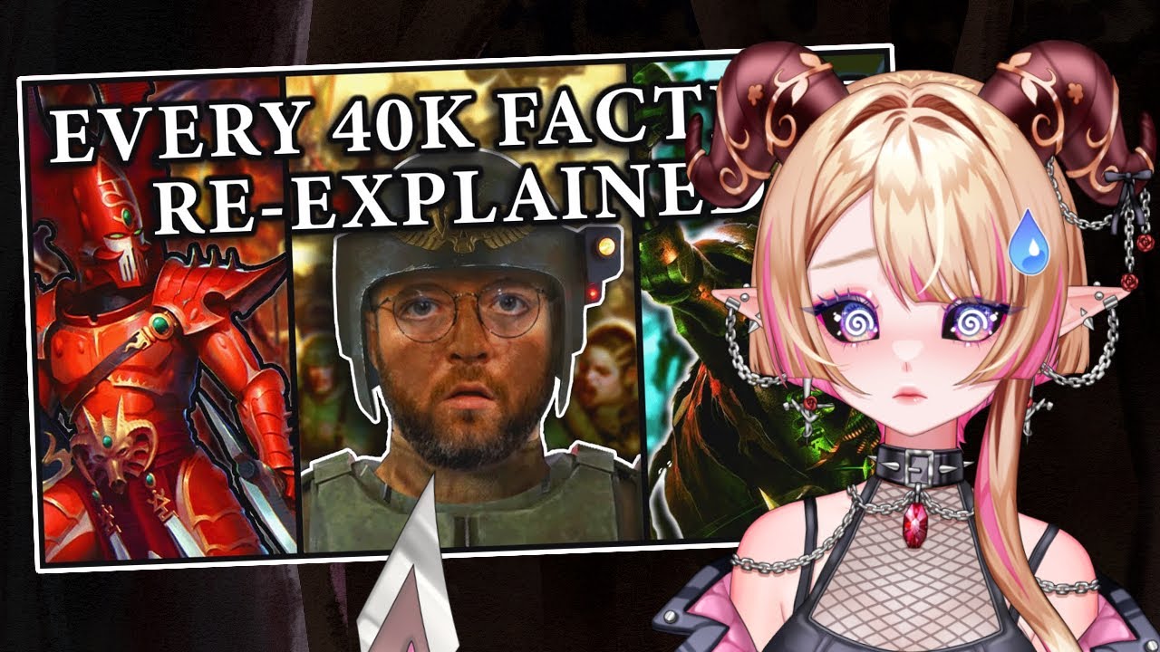 VTuber gets overwhelmed by Warhammer 40k factions - Bricky reaction