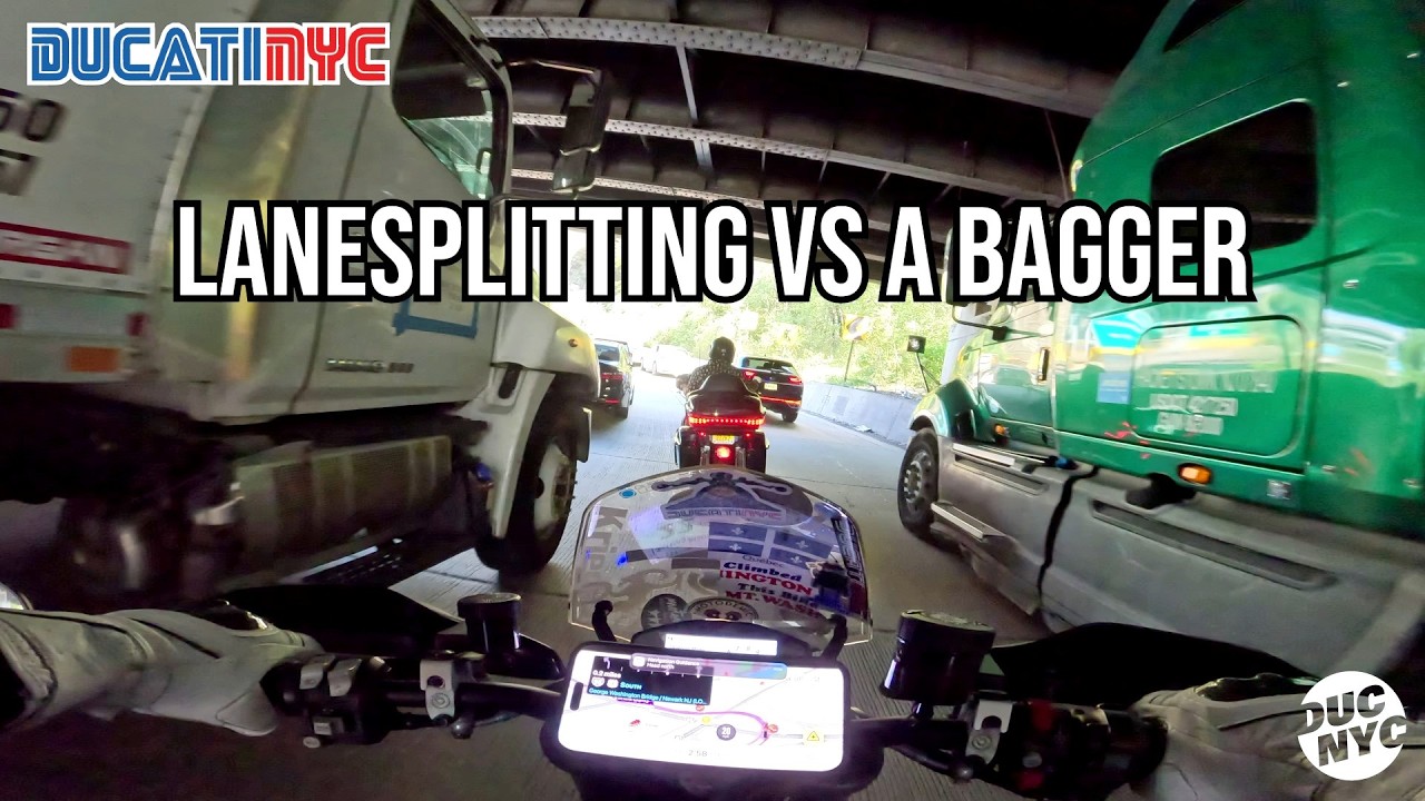 Lane Splitting NYC: Ducati vs Harley | Brooklyn to NJ Ride POV 4K