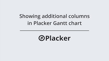 Showing additional columns in Placker Gantt charts