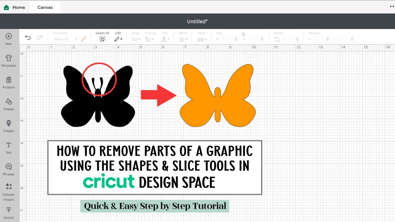 Learn How To Remove Parts Of A Graphic In Cricut Design Space Using The